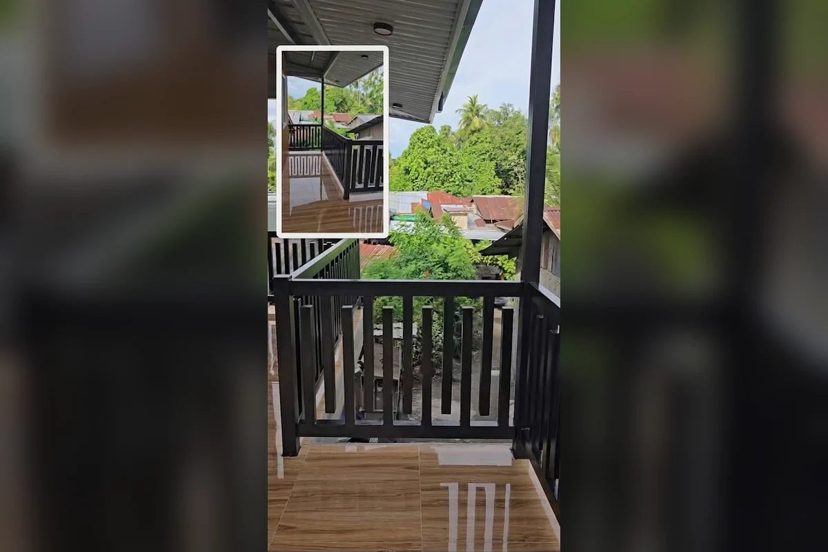 Siyah metal balkon ve teras korkuluğu modeli