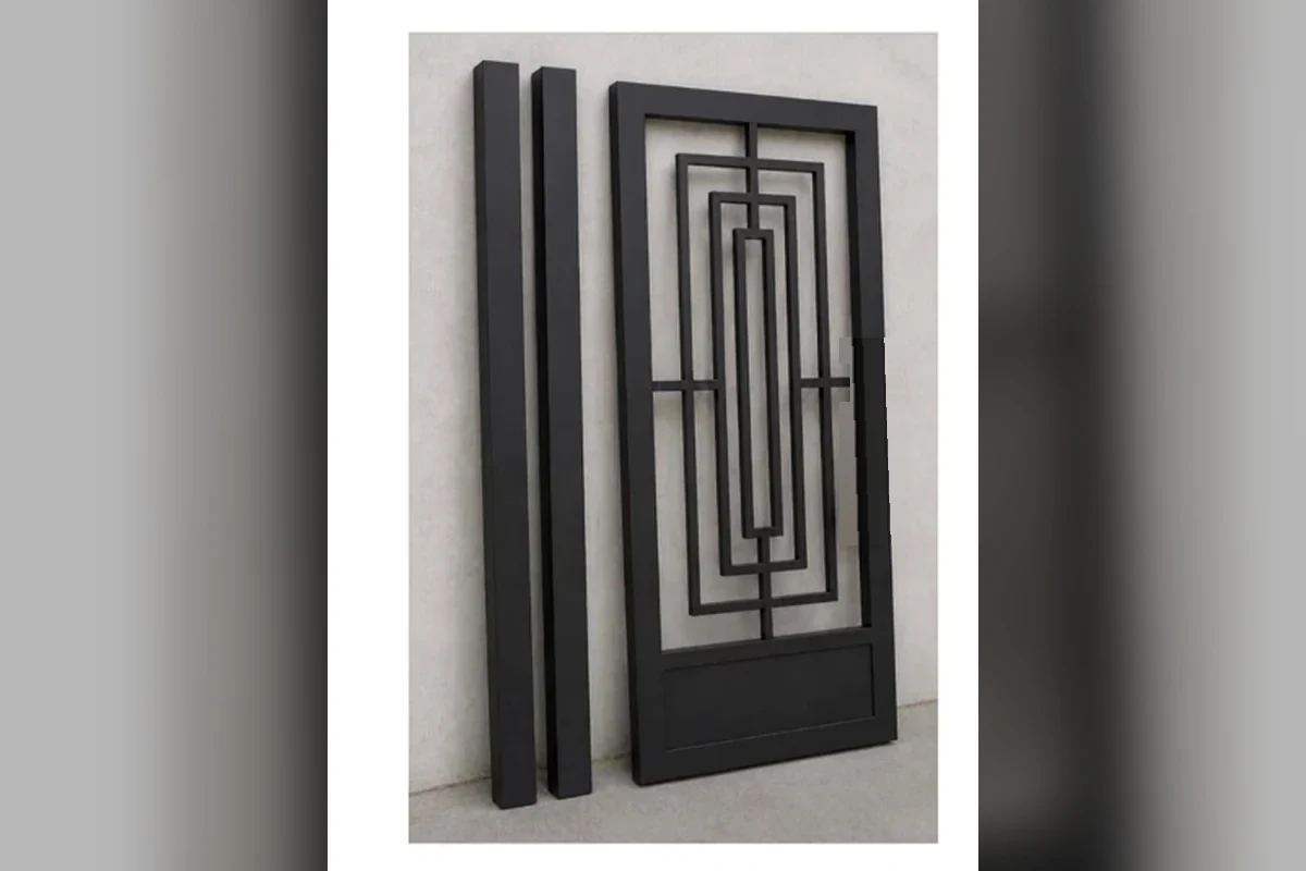 Modern geometrik demir kapı modeli